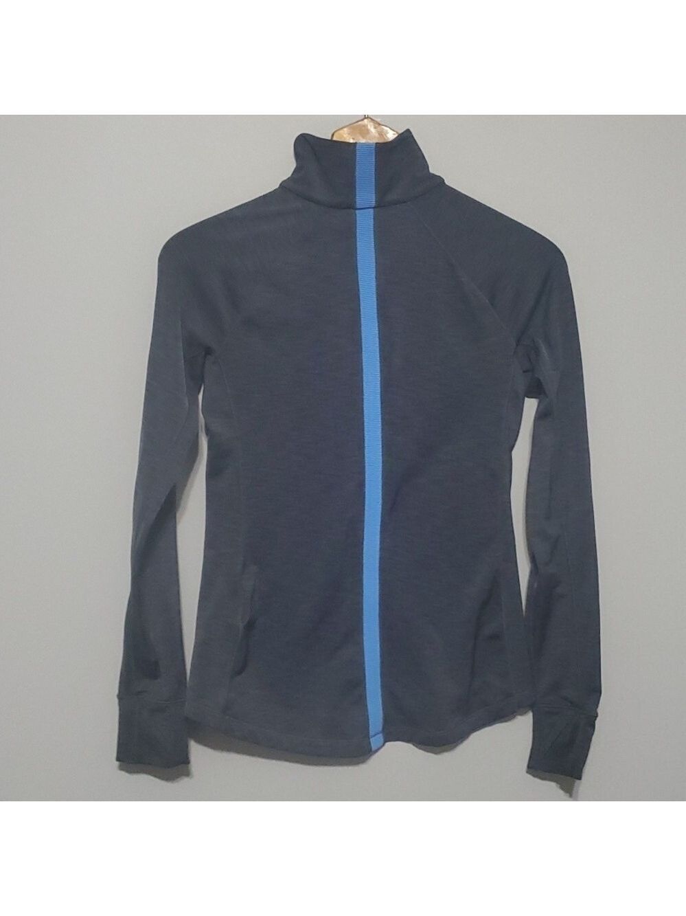 Under Amour Shirt Y2k Womens XS X-small Dark Gray Long Sleeve Zippered